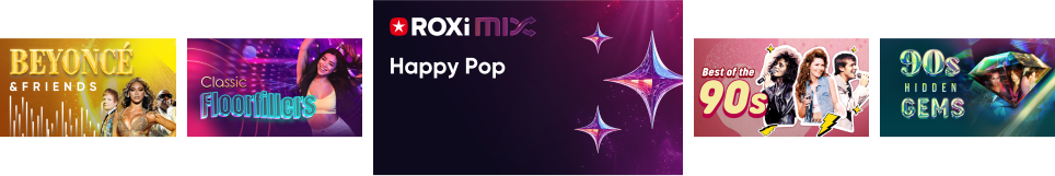 Example of a seeded music video channel Happy Pop on the ROXi channel